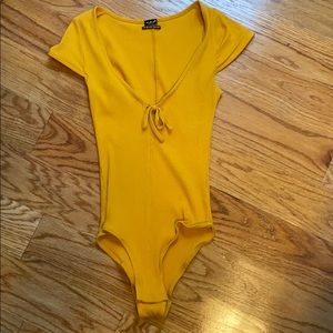 Urban Outfitters Mustard Yellow Body Suit